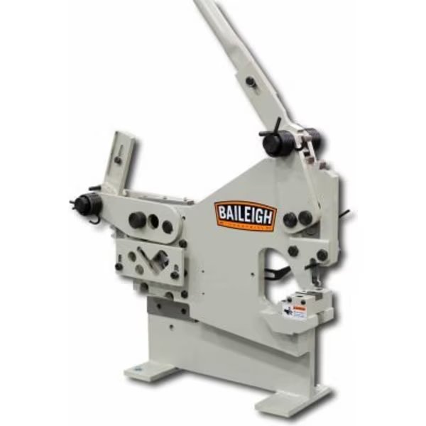 Baileigh Industrial Manually Operated Ironworker with Punch Station, 10inW, 3 Stations, Baileigh Industrial Holdings, Mfr#: 1010452